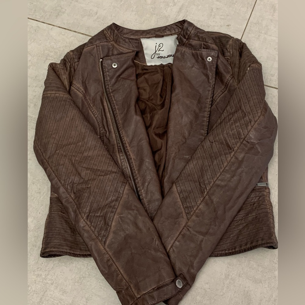 Brown leather jacket, biker, Y2K, Pinterest, Lana Del Rey, grunge